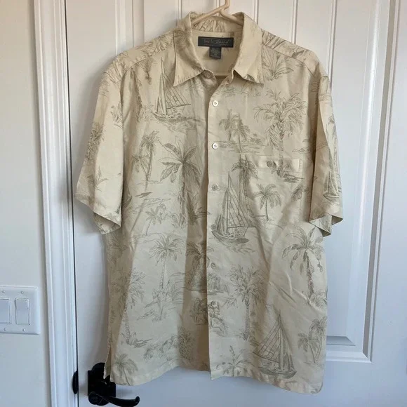 Tori Richard Men's Hawaiian Tropical Short Sleeve‎ Button Down Silk medium - Picture 2 of 4